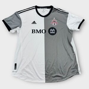 Adidas Toronto FC Soccer Jersey Home Away MLS Men's 2XL White Gray Aeroready